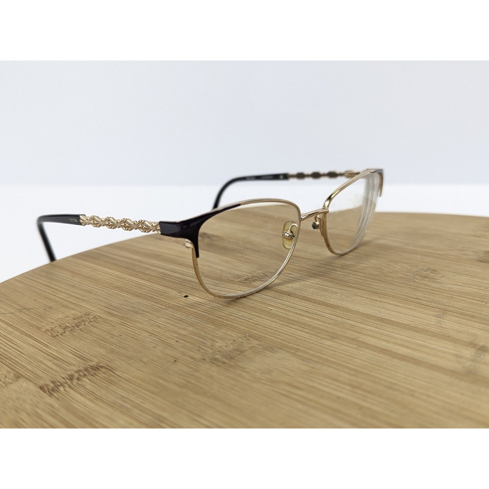 Bulova Caterbury Eyeglasses Gold Burgundy Frames Only Eyewear